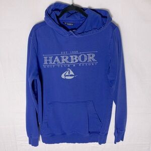 Levelwear Harbor Golf Club & Resort Blue Nautical Sweatshirt Hoodie S